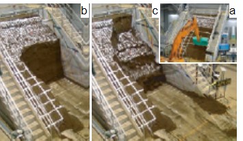 Full scale model test on simulation of slope failure by excavations