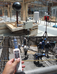 Evaluation of heat stress at a summer construction site.