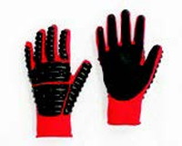 Development of gloves with impact absorbing property for a user of roll box pallets (roll containers).