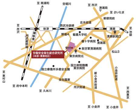 本部 清瀬地区 アクセス地図