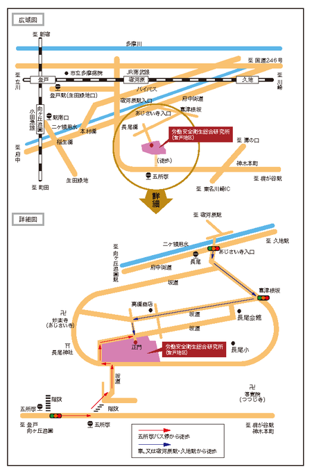 登戸地区 アクセス地図