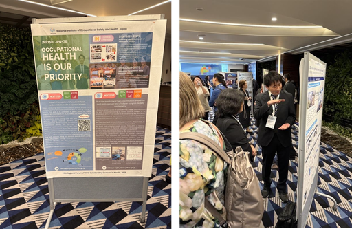 写真２　安衛研のポスター発表と議論の様子